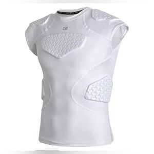Youth Football Padded Shirt Chest Rib Protector With Shoulder Pads 5-Pad CF004